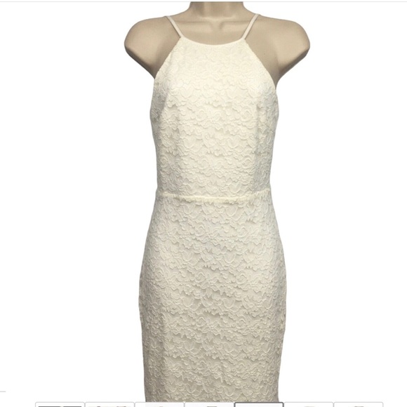 Lulu’s Ephemeral Allure Ivory Prom Bridal Gown Misses size S - Picture 11 of 12